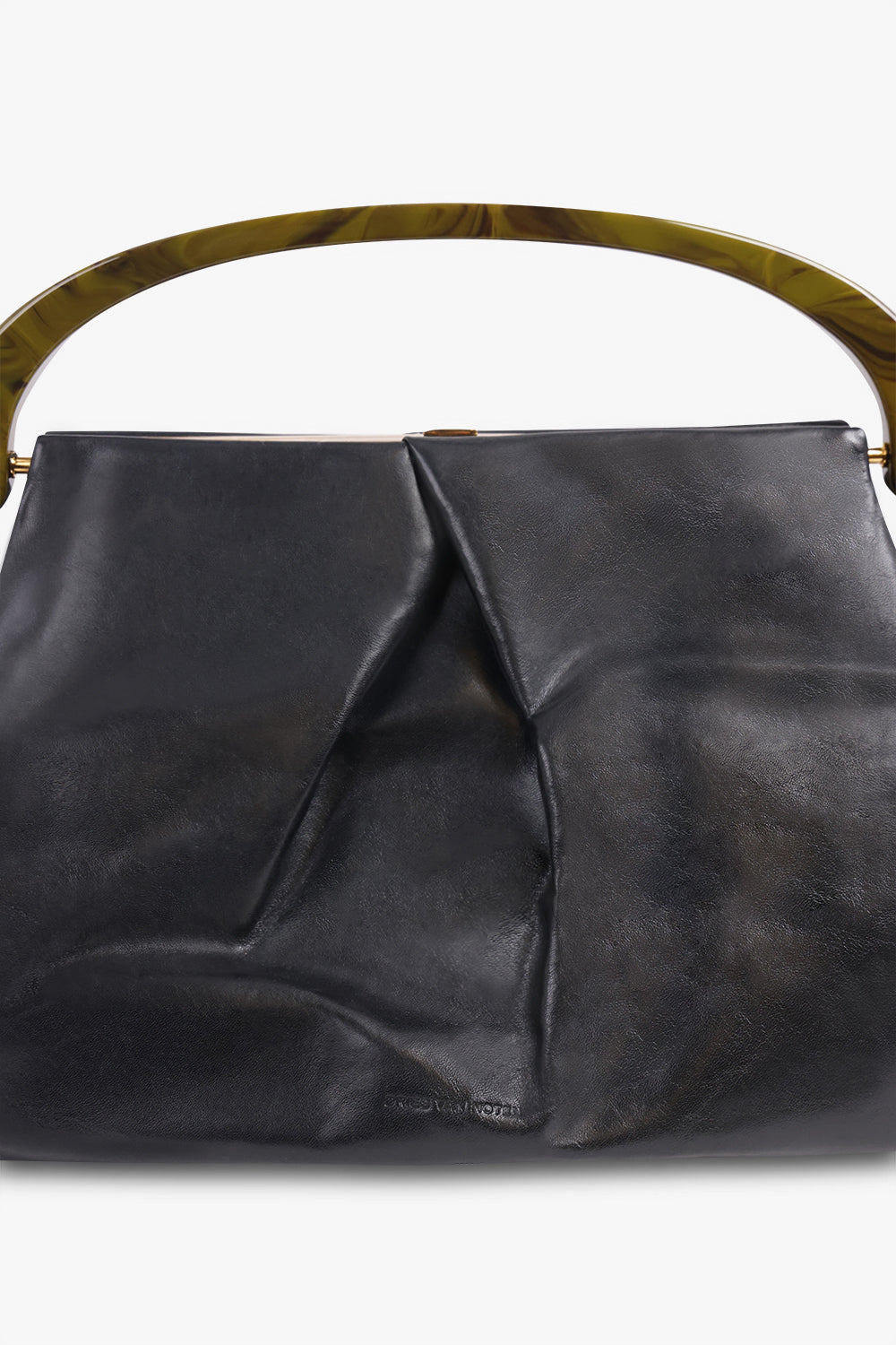 MEDIUM RESIN HANDLE BAG | BLACK - 4