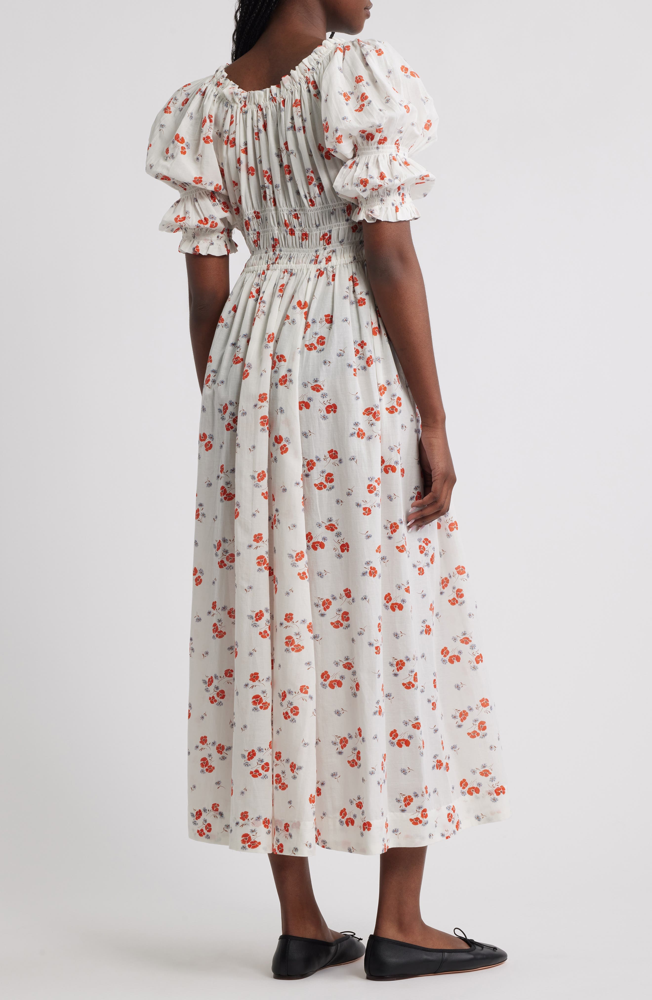DÔEN Ischia Floral Convertible Midi Dress in Poppy Field at Nordstrom - 2