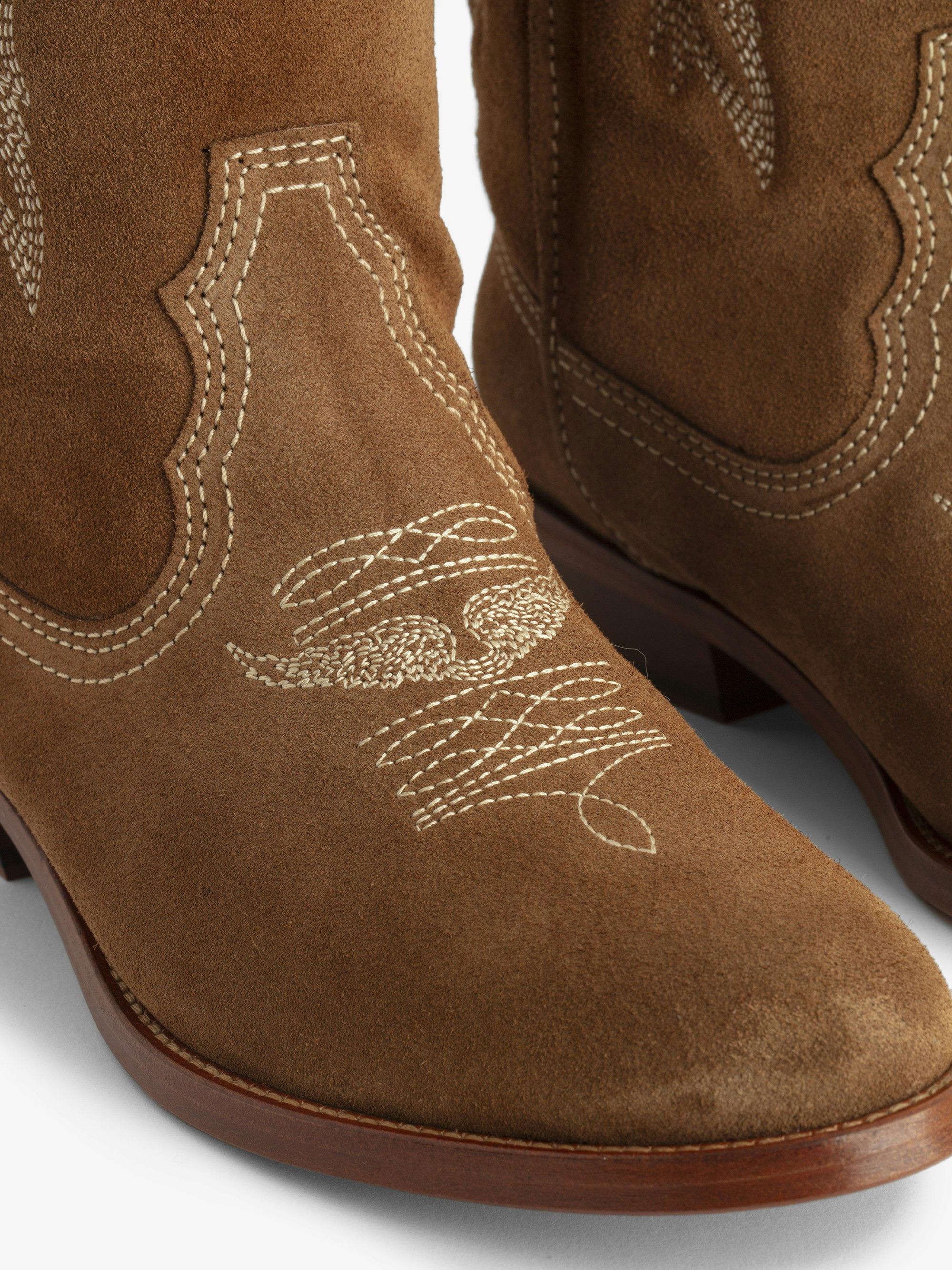 Tex Western Suede Boots - 4