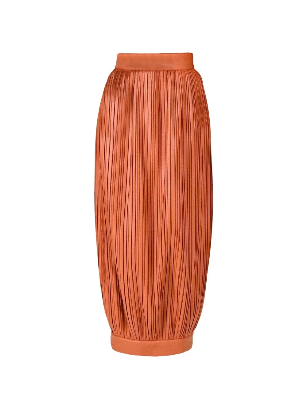 pleated balloon midi skirt - 1