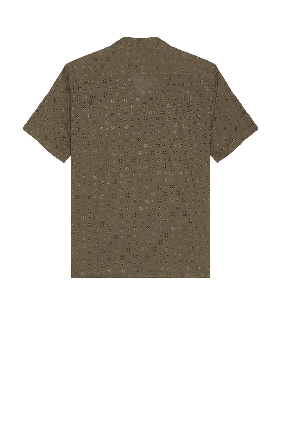 Cotton Eyelet Collar Shirt - 2