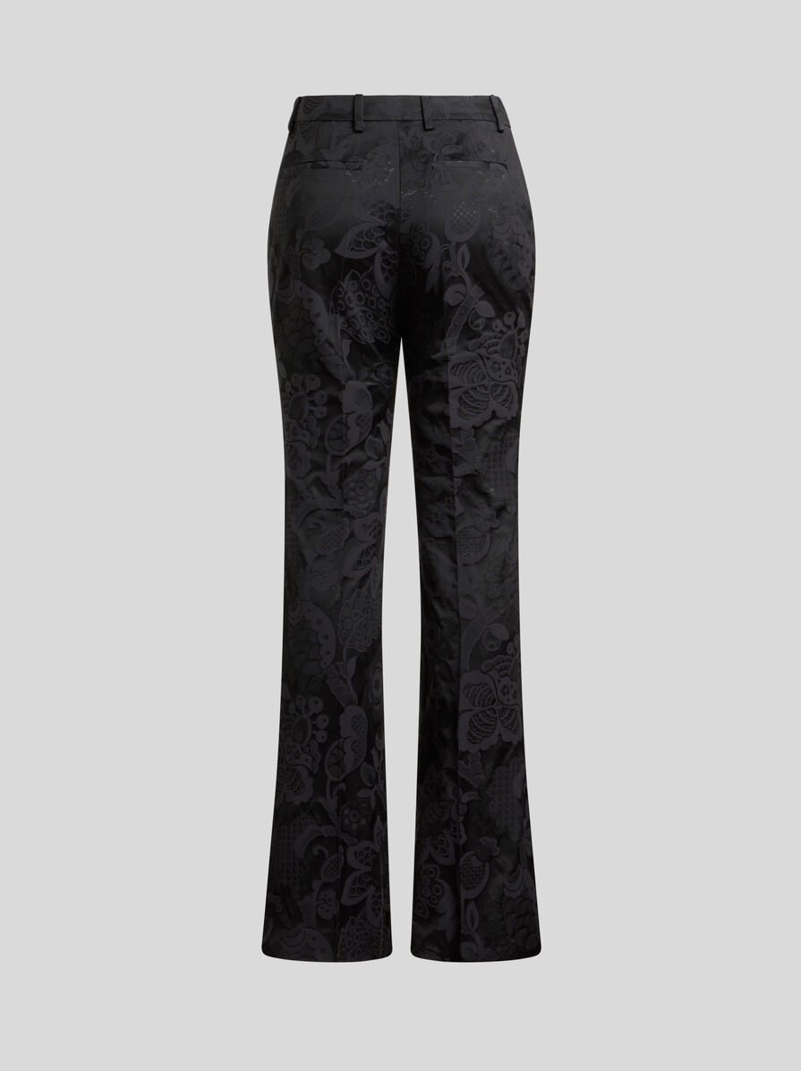 TONE-ON-TONE JACQUARD TROUSERS - 6