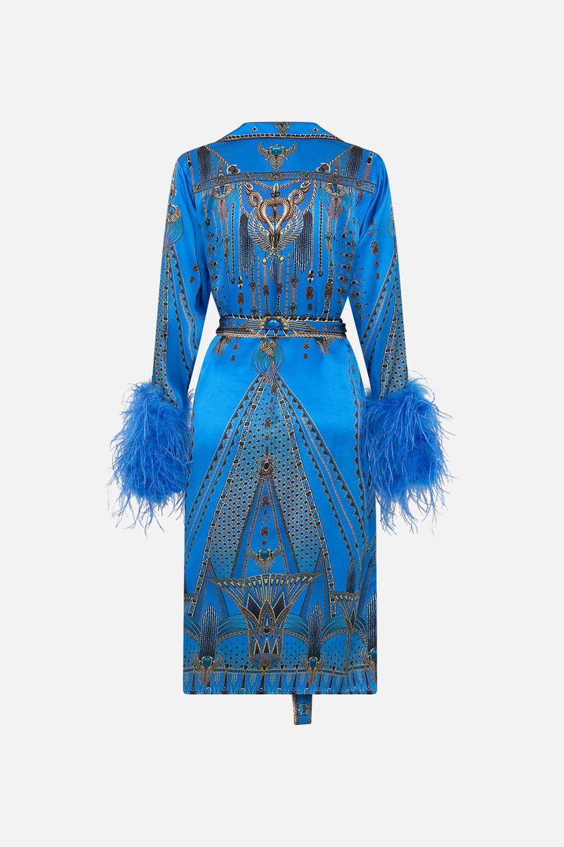 CAMILLA SPLIT CUFF SOFT COAT WITH FEATHERS outlook