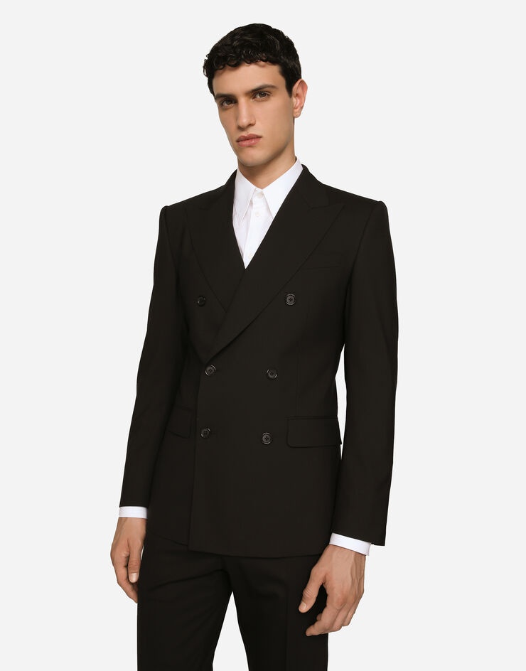 Double-breasted stretch wool Sicilia-fit suit - 4