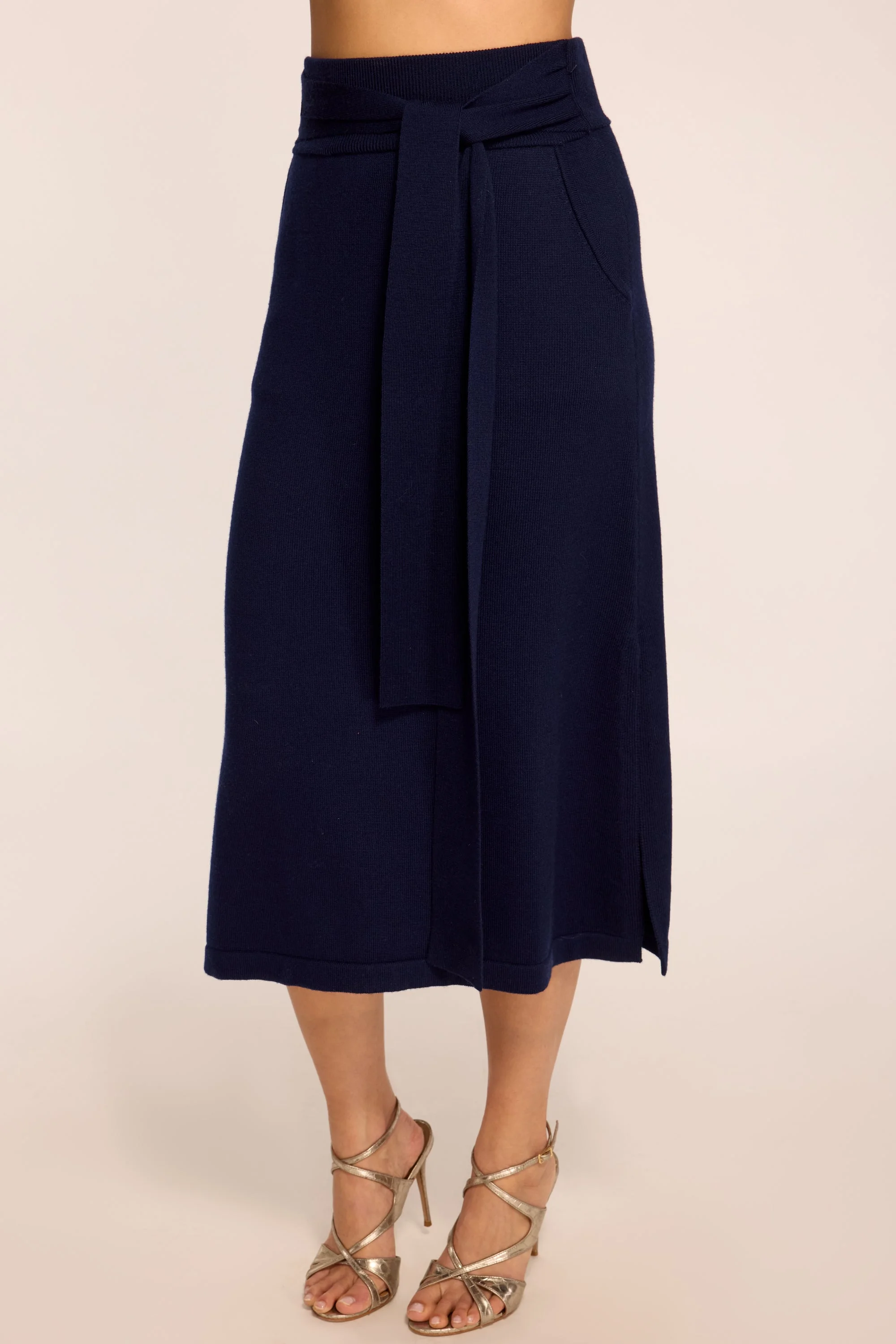 Abby Knit Midi Wrap Skirt - 1