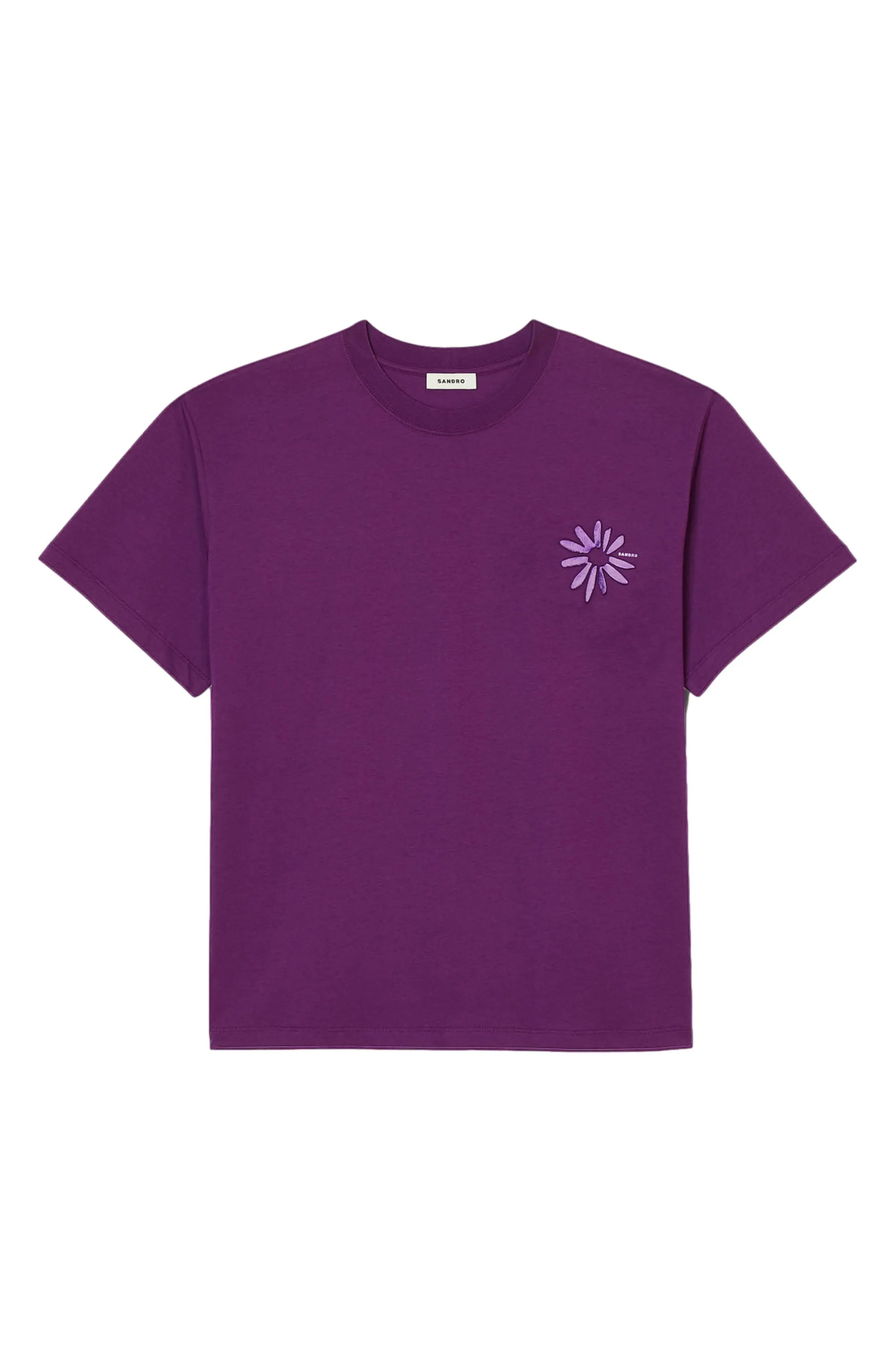 Glossy Flower Graphic T-Shirt - 4