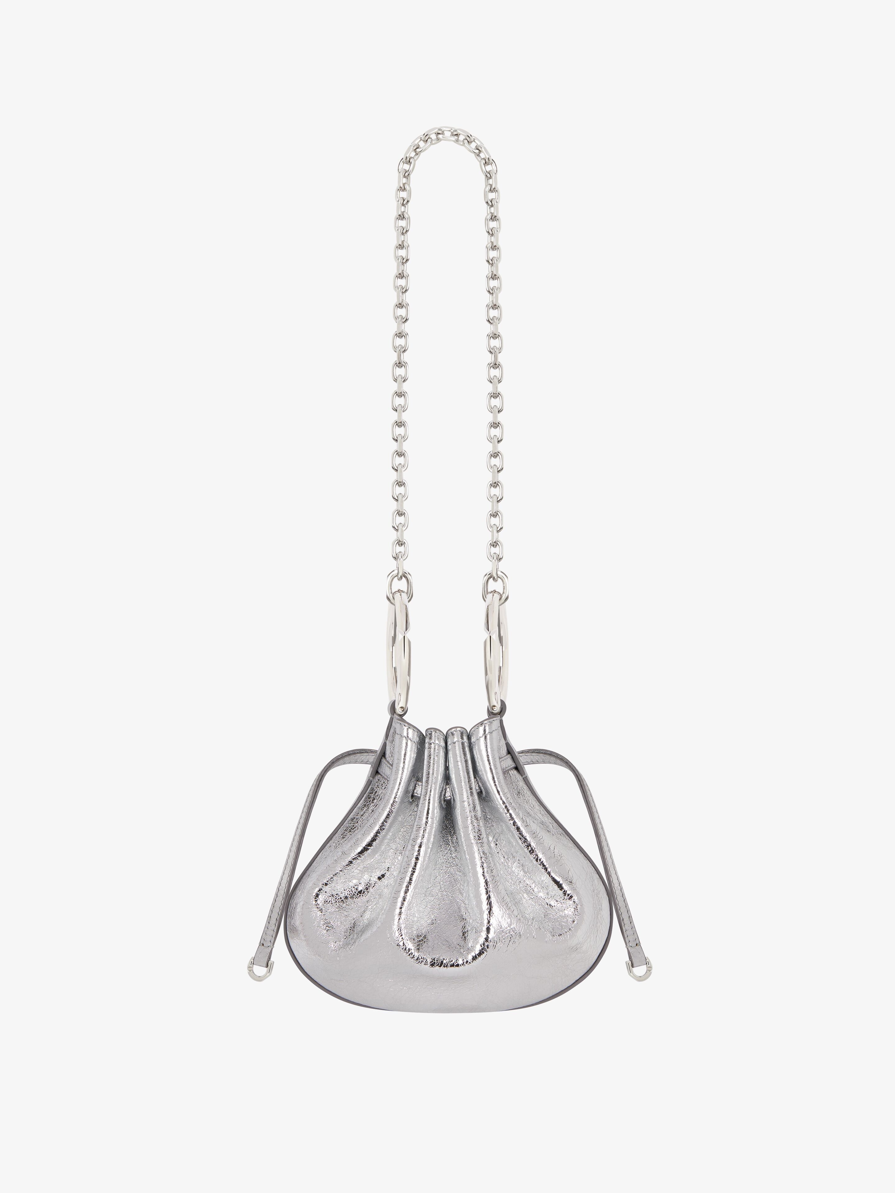 MINI PUMPKIN BAG IN LAMINATED LEATHER - 4