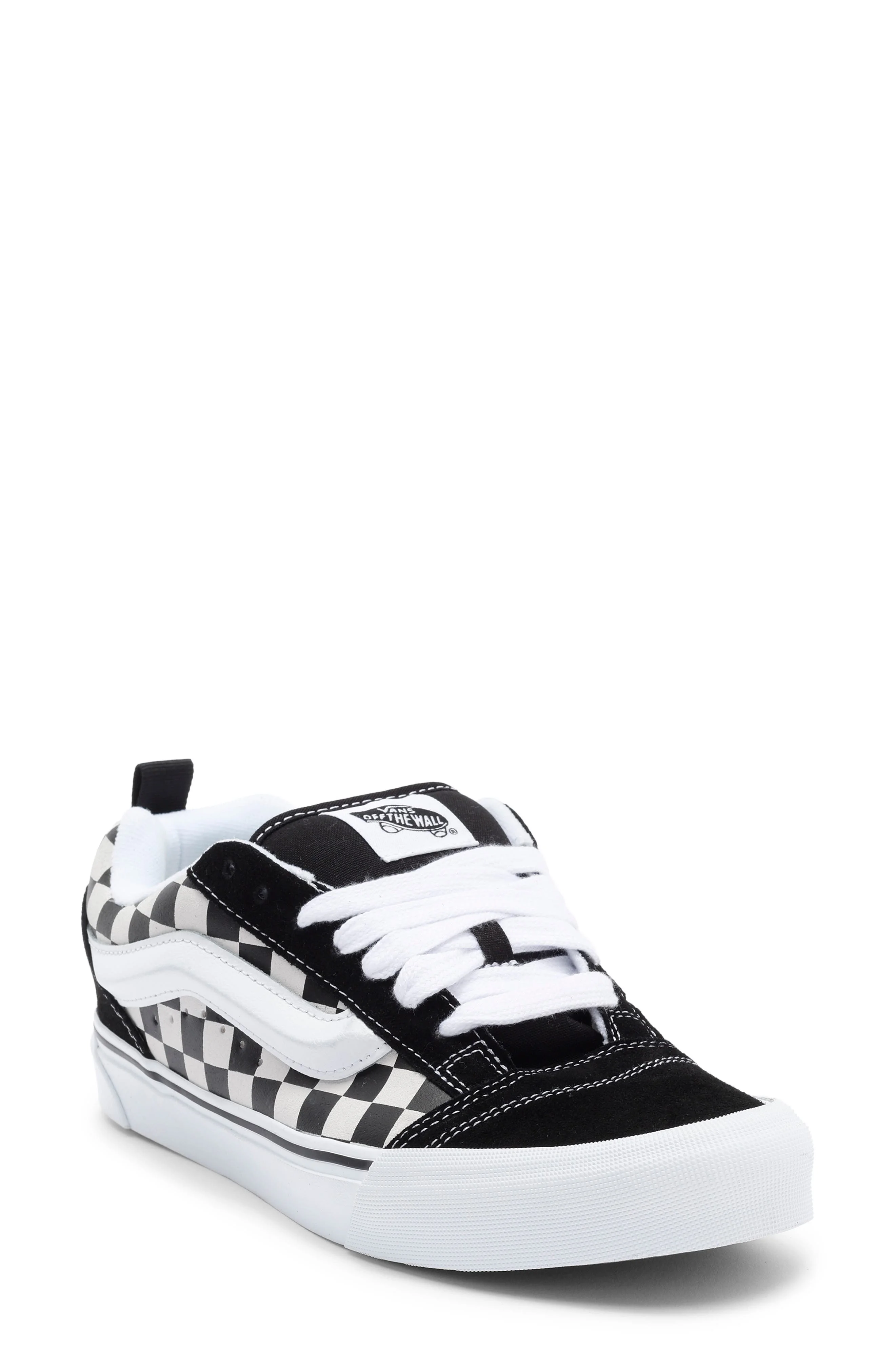 Vans Knu Skool Suede Low Top Sneaker in Checkerboard Black/true White at Nordstrom - 1