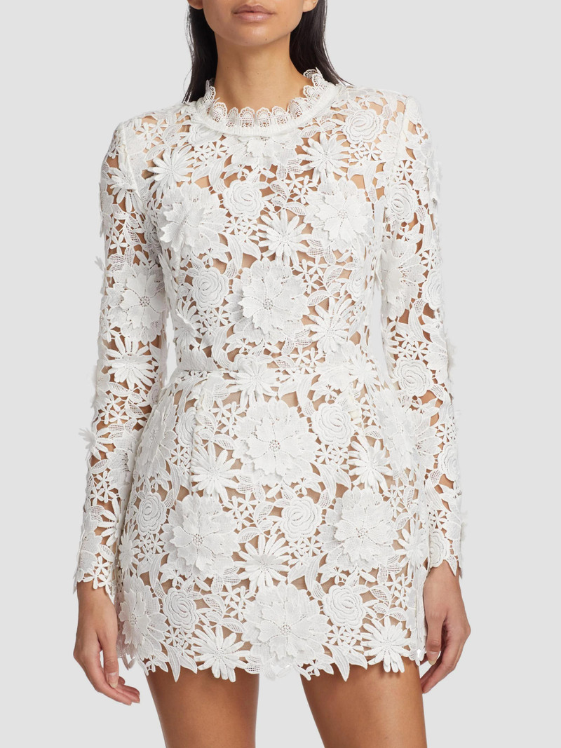 Women's Maia Lace Long-Sleeve Minidress - White 3