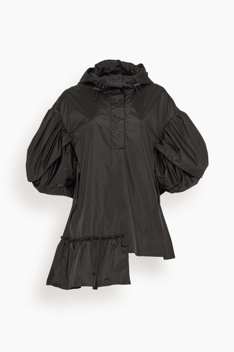 Black의 세부 Petal 슬리브 Cagoule 1