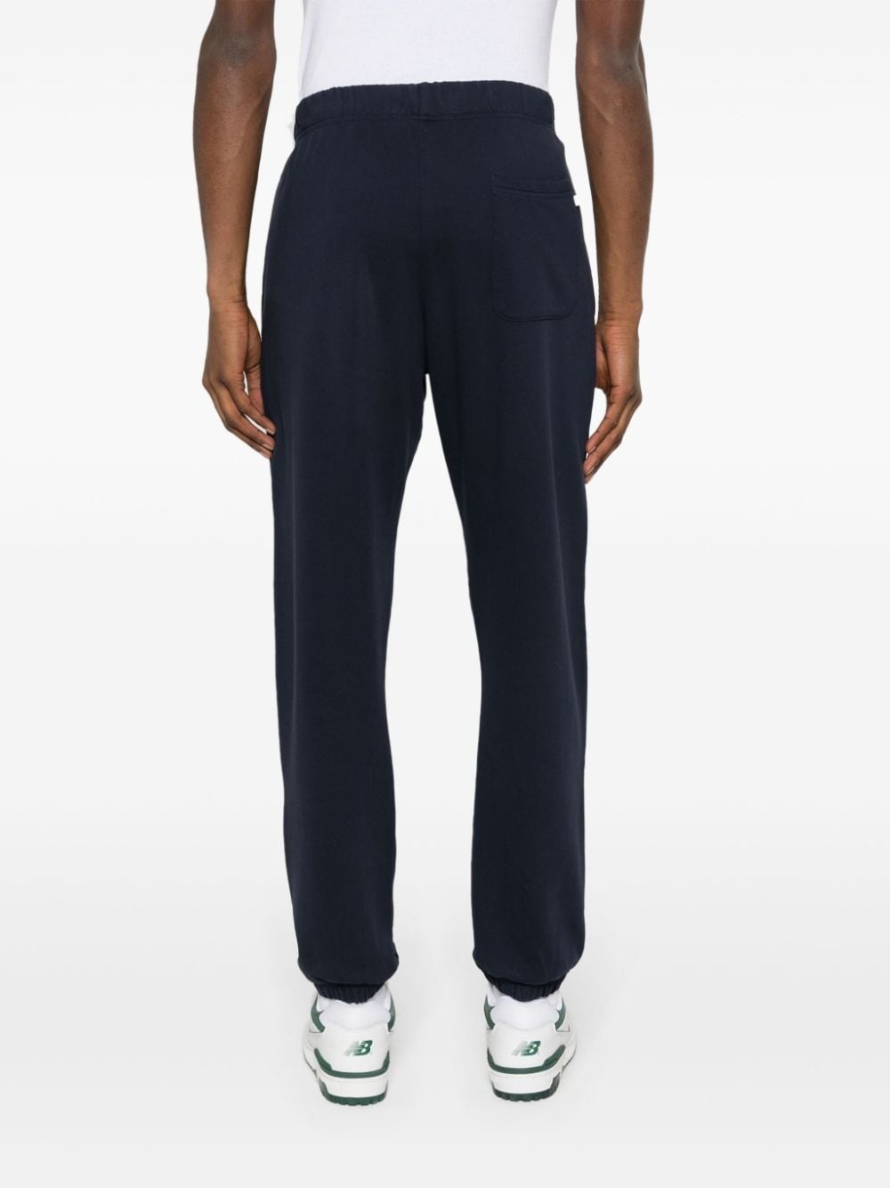 tapered cotton track pants - 4