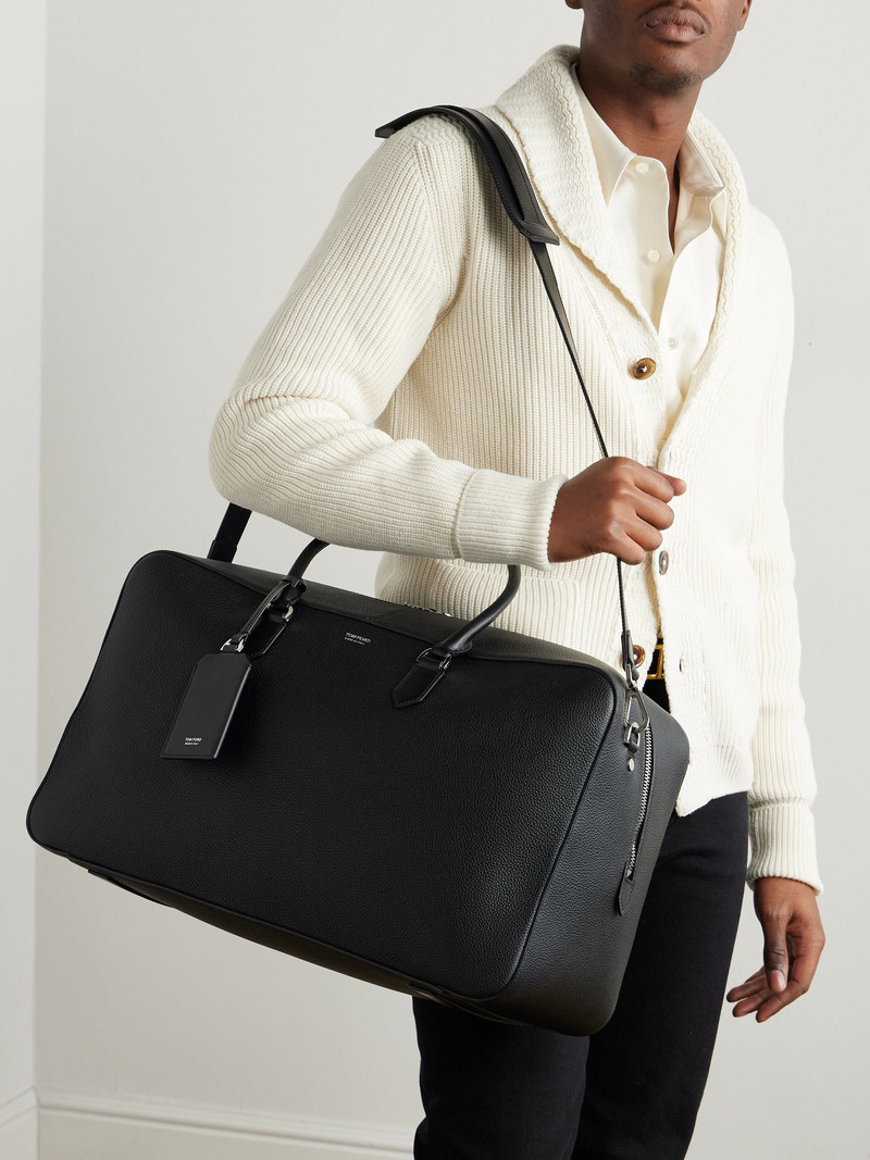 TOM FORD Elliot Full-Grain Leather Weekend Bag Black outlook