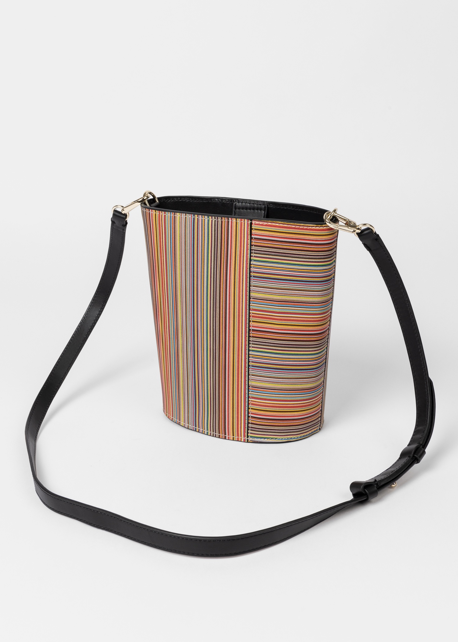 Leather 'Signature Stripe' Bucket Bag - 3