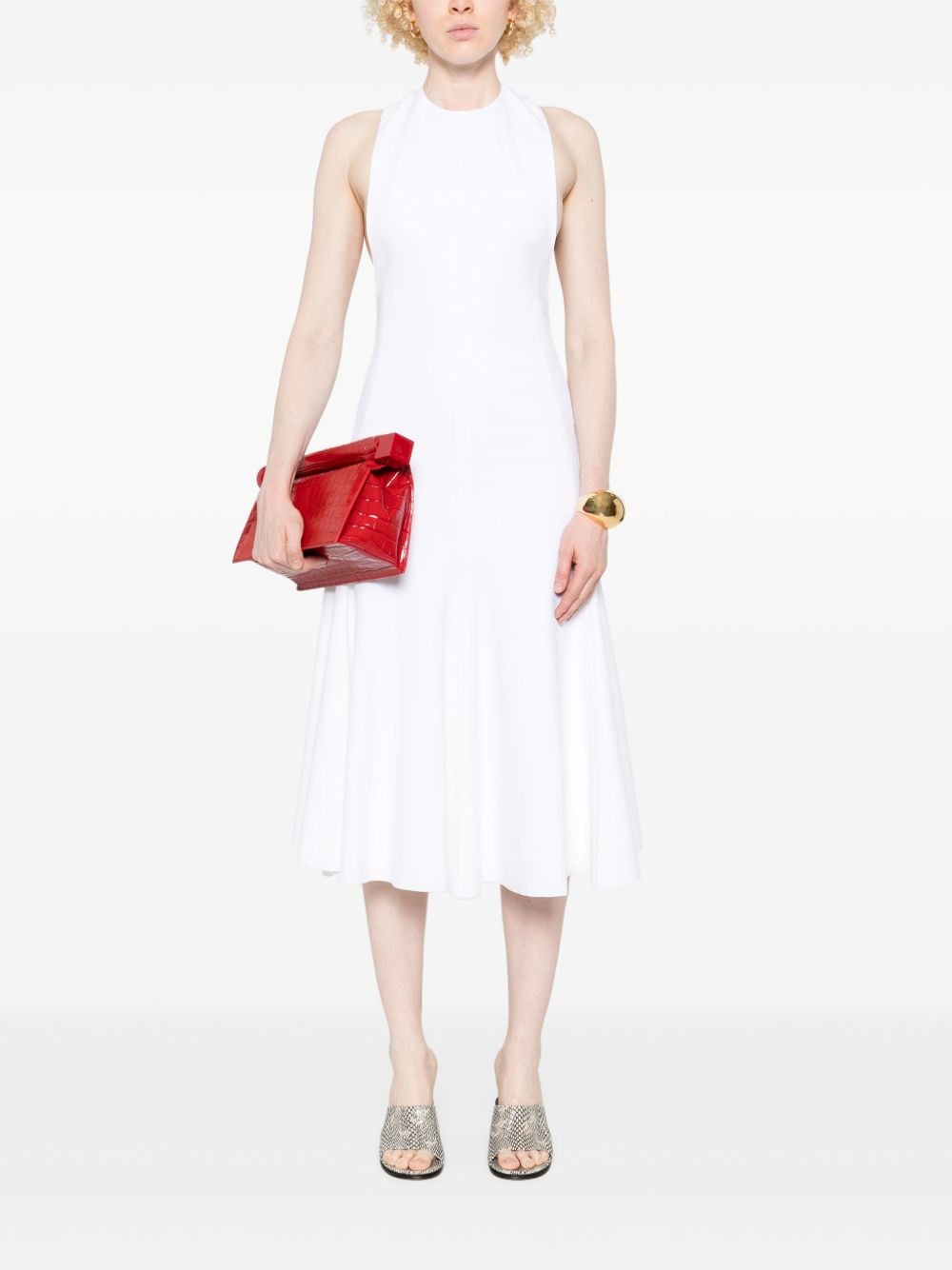 Thick stretch jersey dress - 5