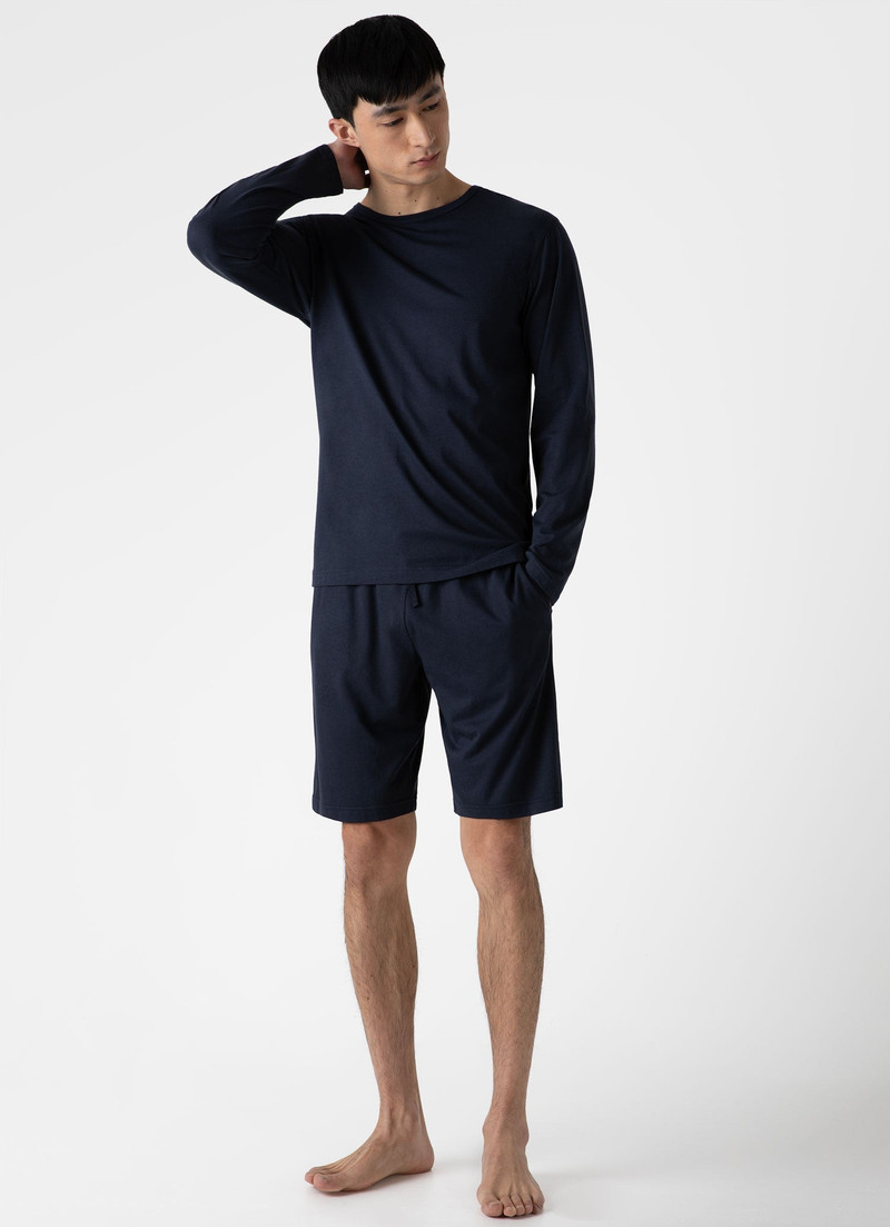 Sunspel Cotton Modal Lounge Long Sleeve T‑shirt outlook