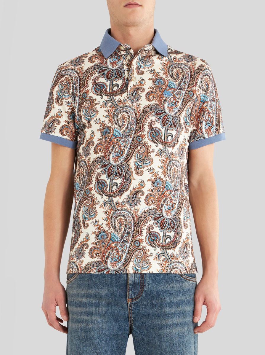 PAISLEY COTTON POLO SHIRT - 2