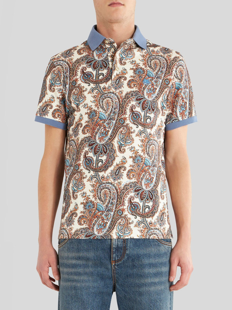 PAISLEY COTTON POLO SHIRT 2