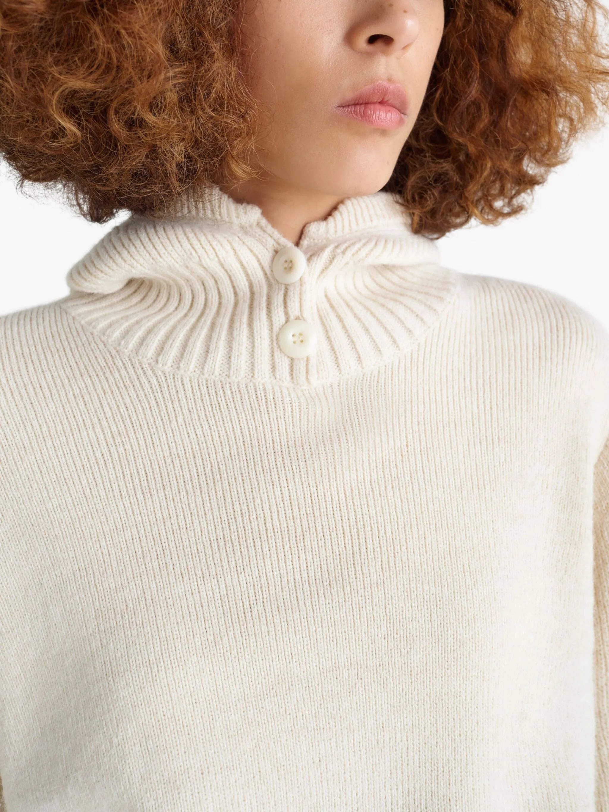 buttoned ribbed-knit sweater - 5