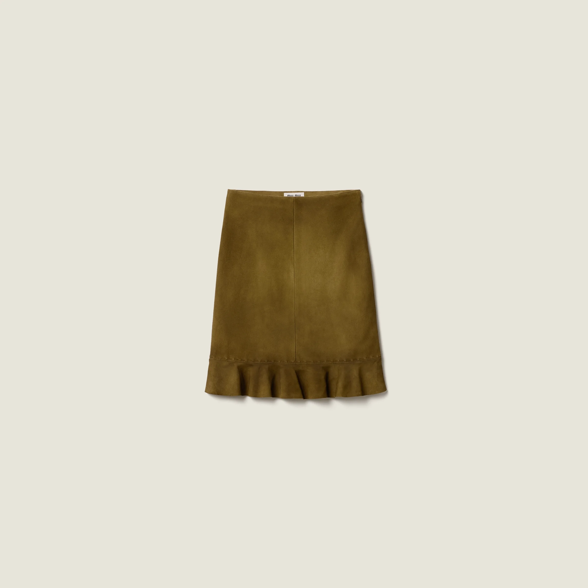 Waxed suede skirt - 1