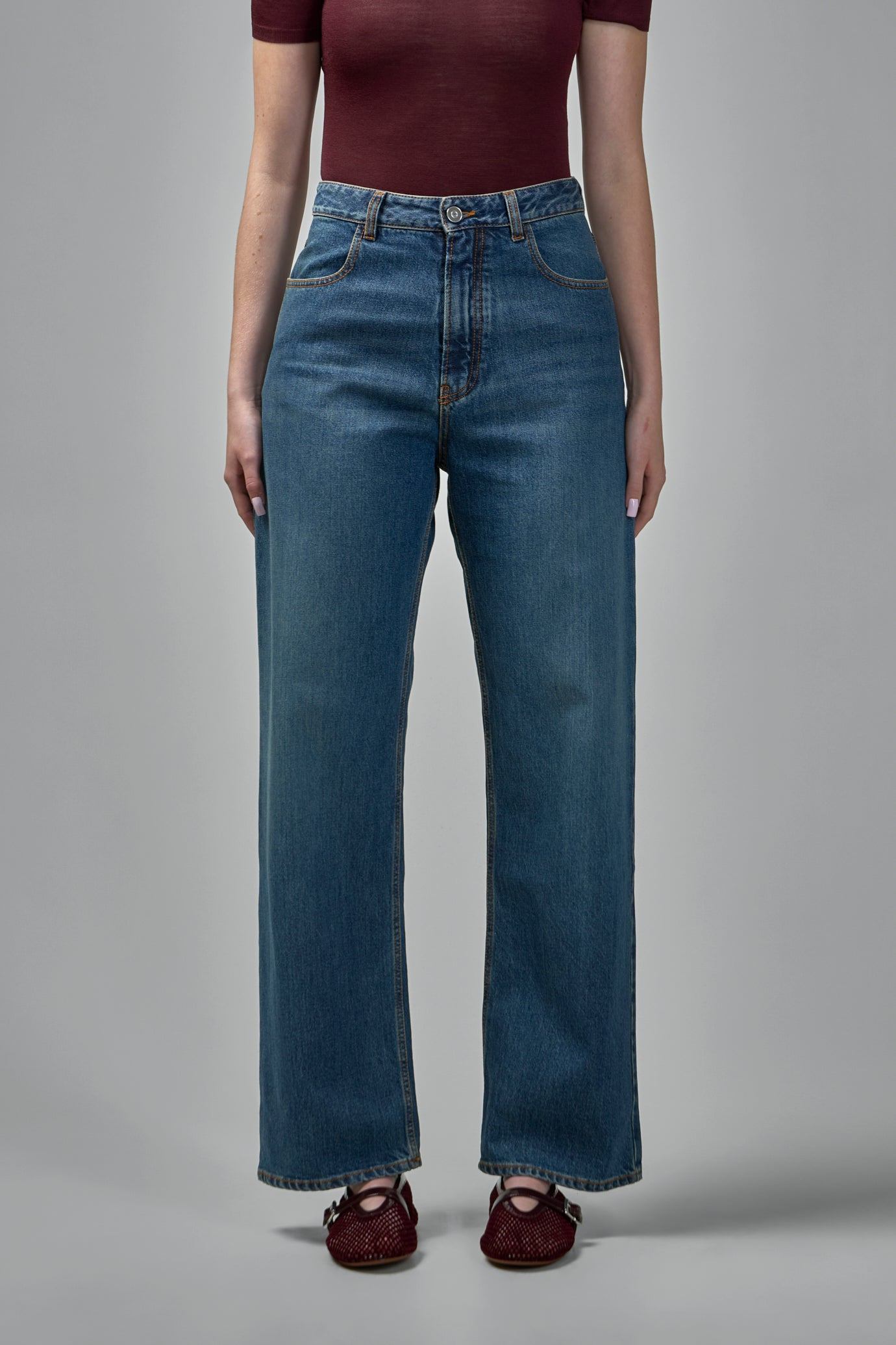 Low Waist Denim Pants - 3