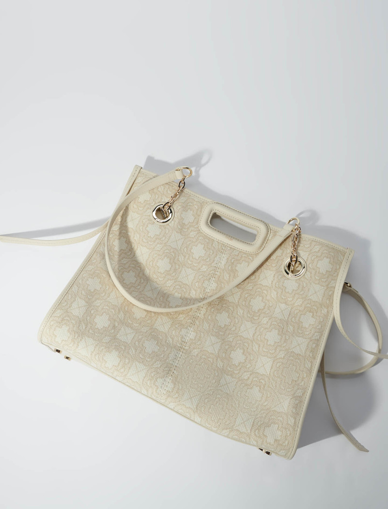 Clover print canvas shopping bag 4