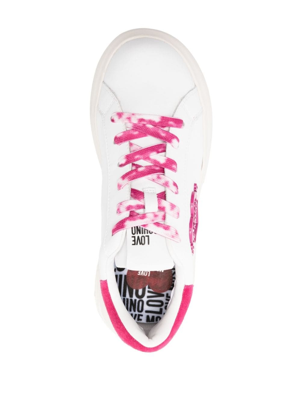 logo-patch leather sneakers - 4