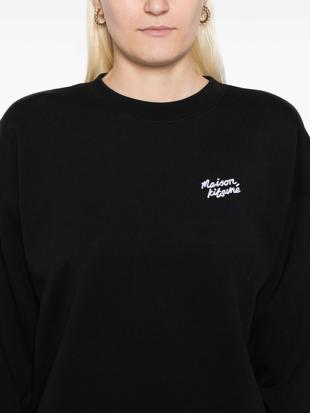 embroidered-logo sweatshirt - 5