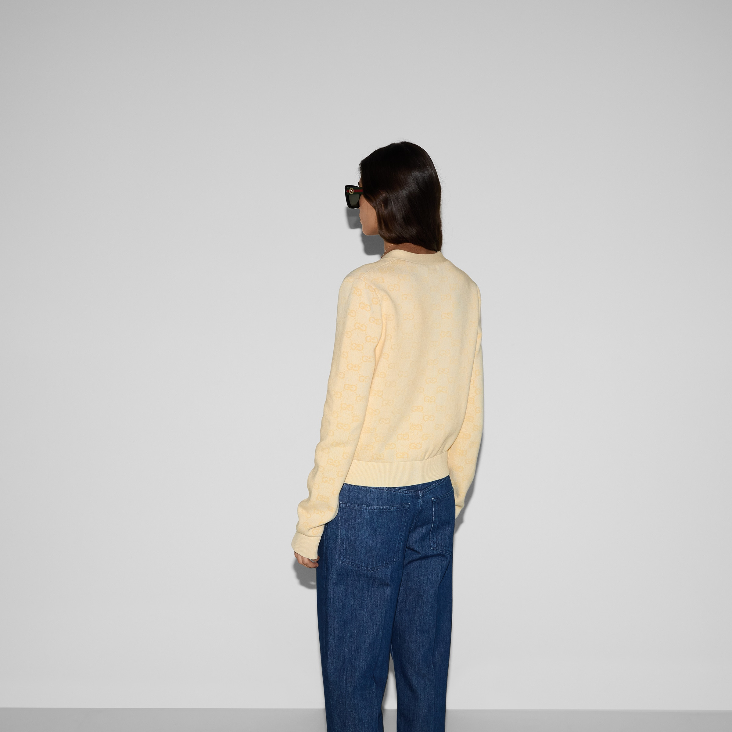 Fine cotton GG jacquard cardigan - 4