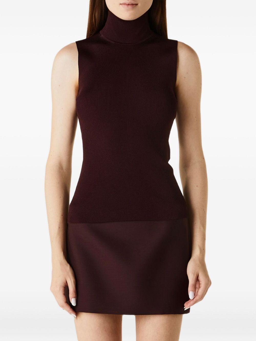 Benita ribbed turtleneck top - 2