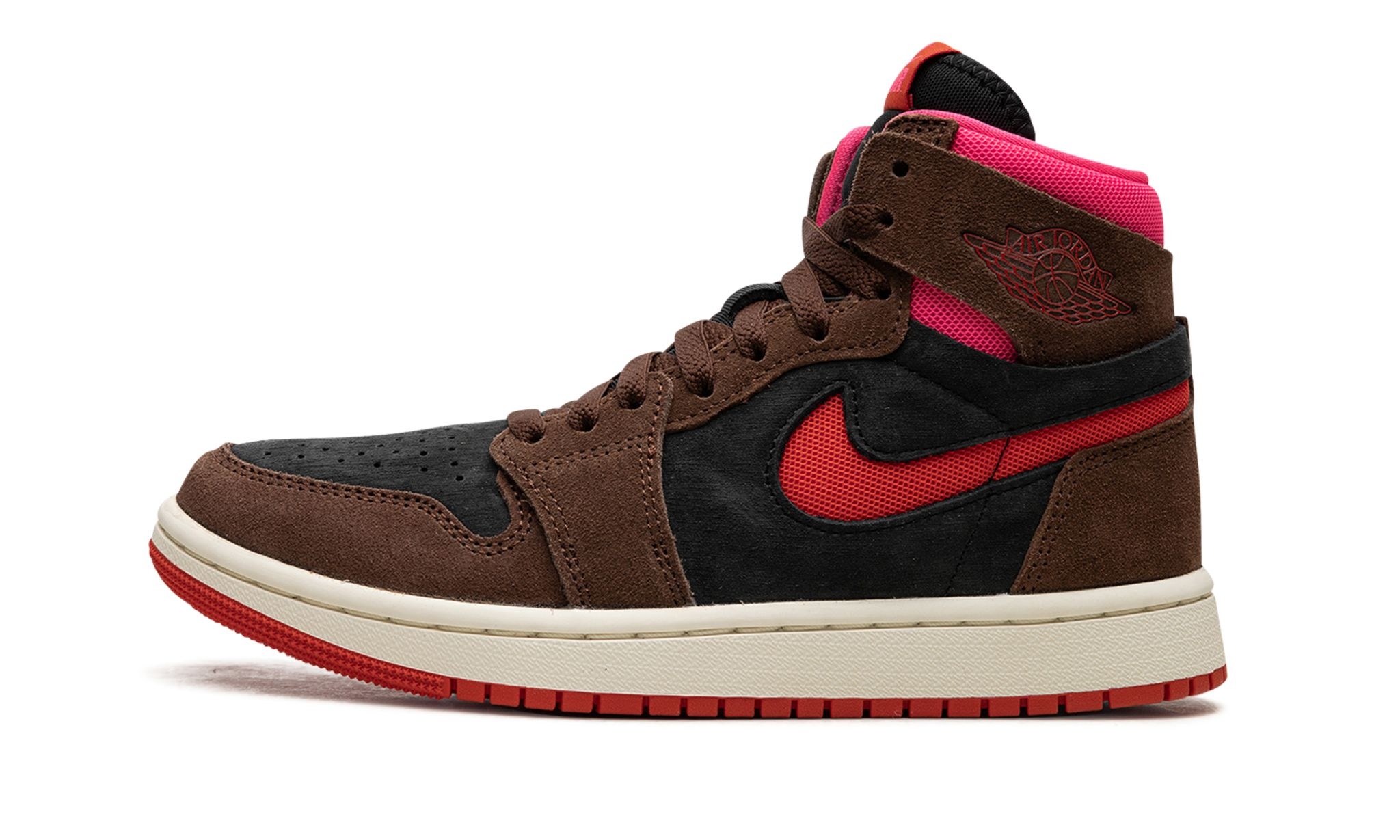 AIR JORDAN 1 ZOOM AIR CMFT MNS WMNS "Cacao Wow/Picante Red/Black/Hyper Pink" - 1