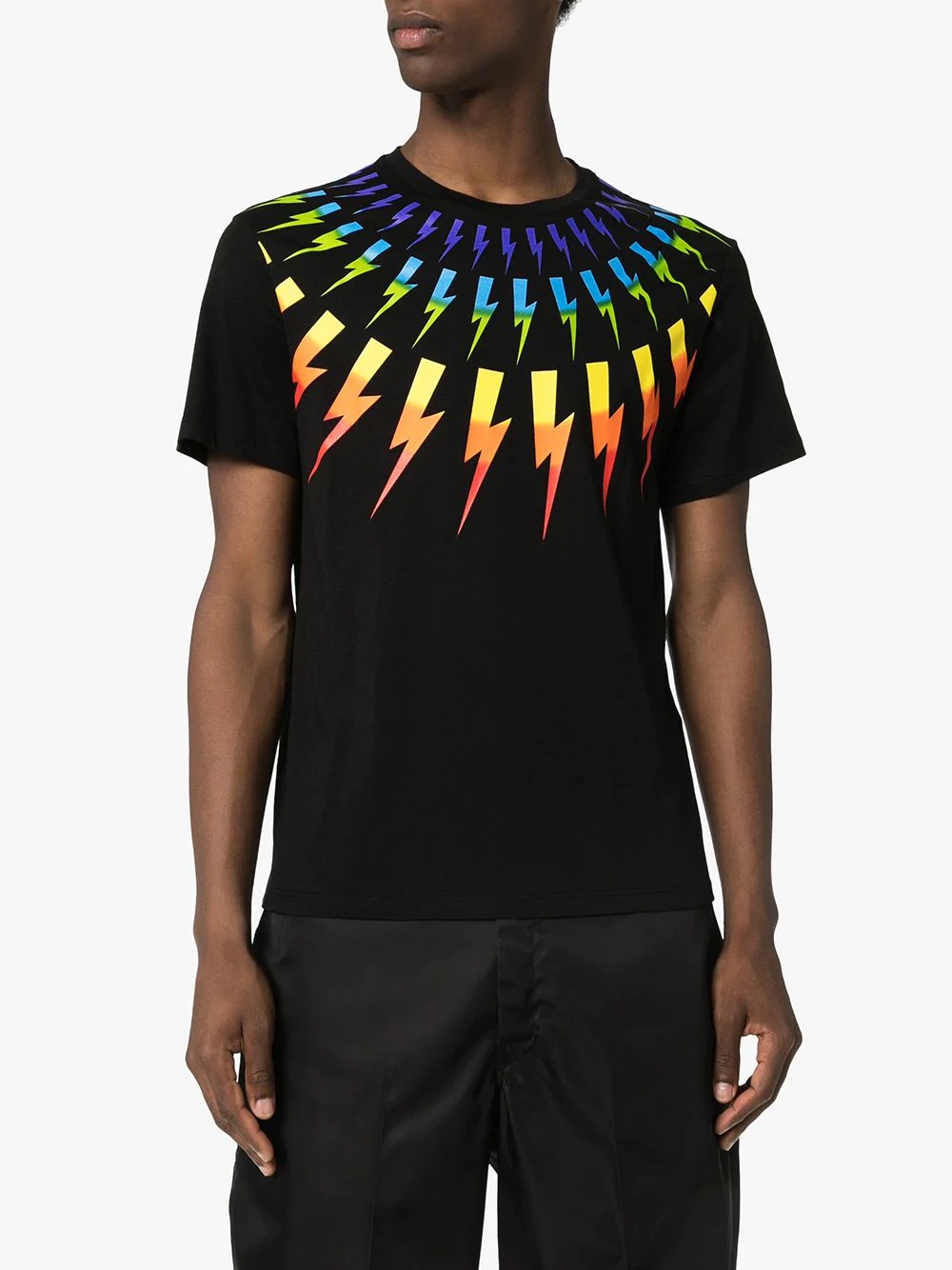 Rainbow thunderbolt-print T-shirt  - 3