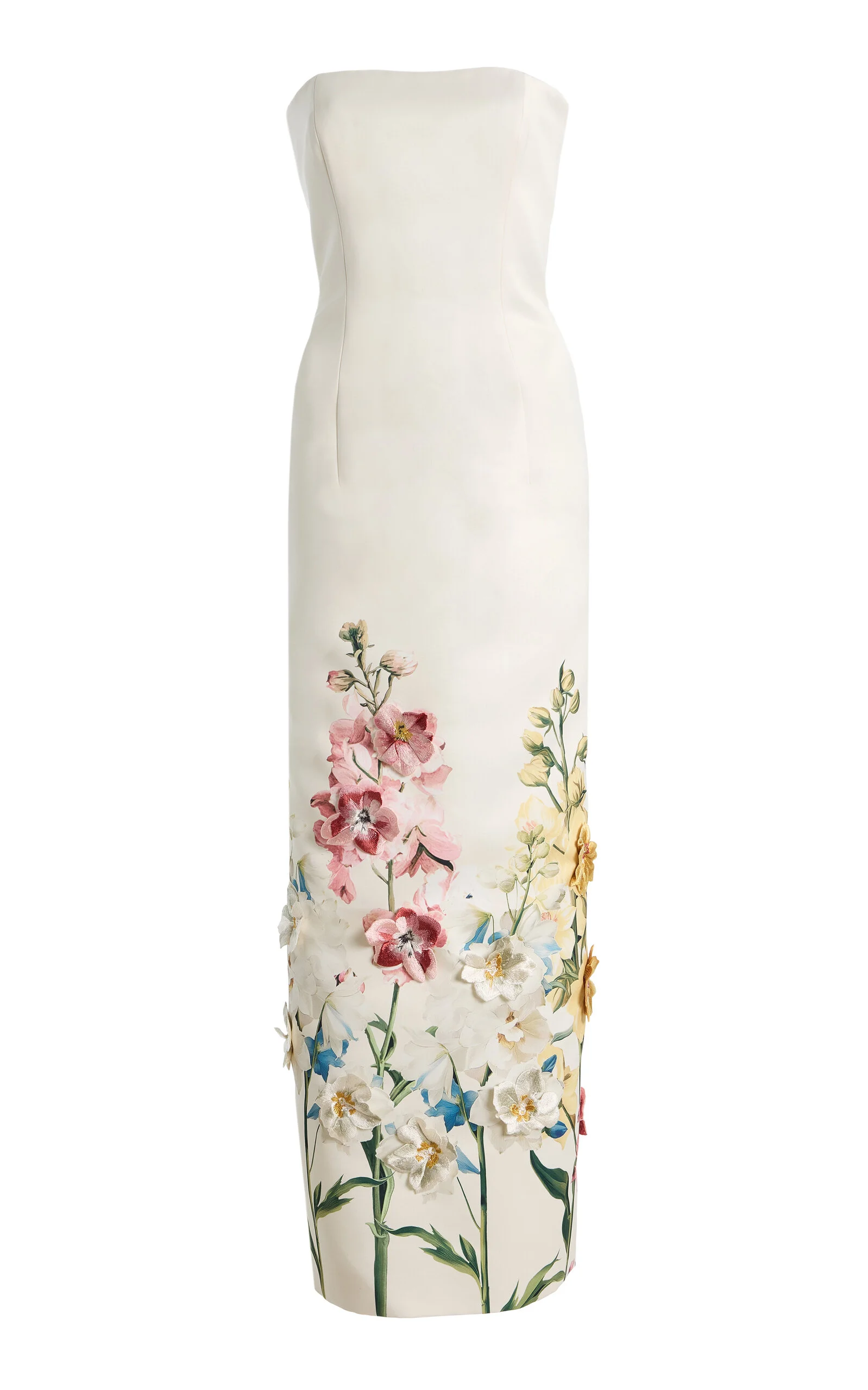 Exclusive Rayna Embroidered Satin Maxi Dress - 1