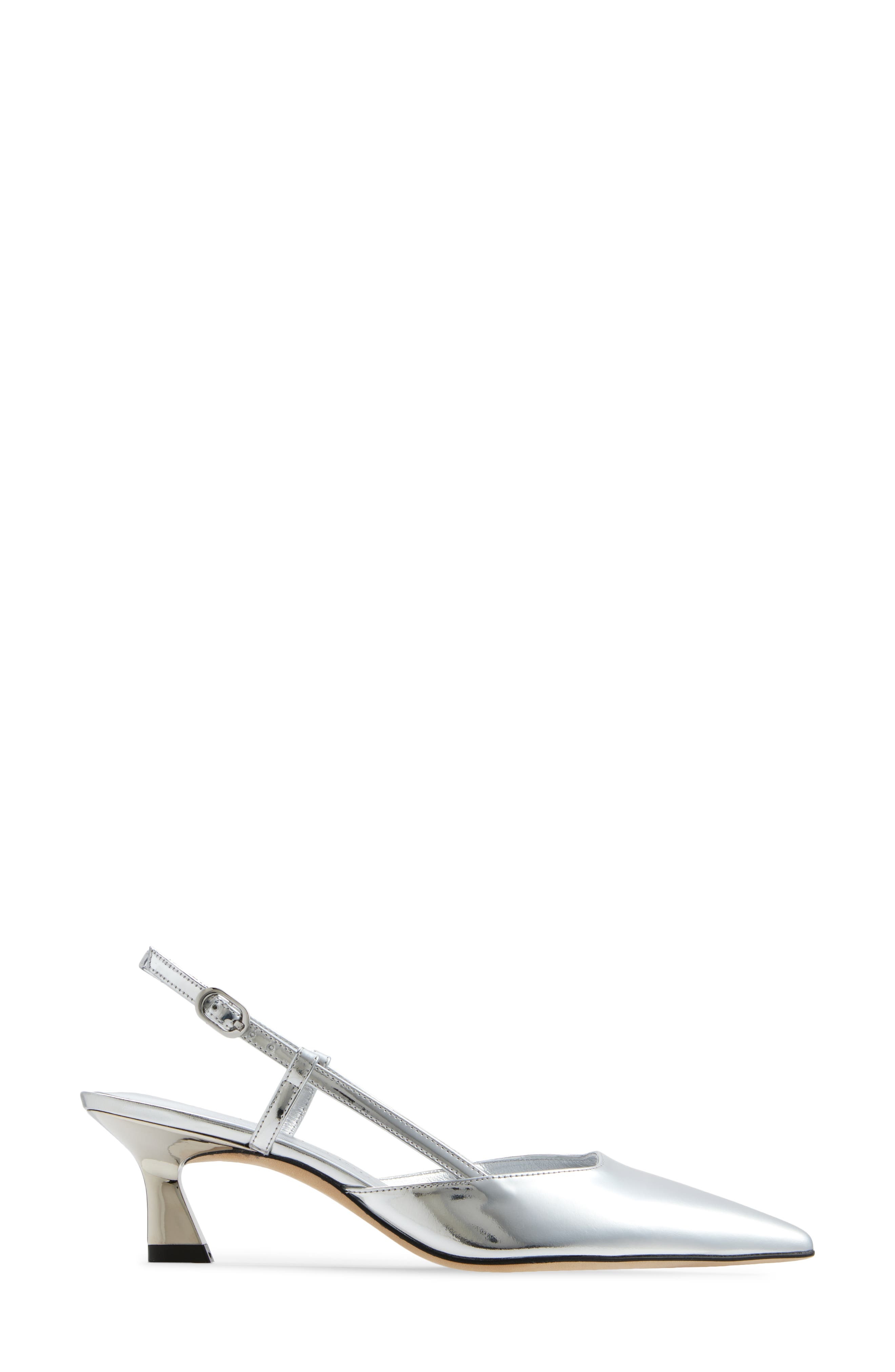 Stuart Weitzman Vinnie 50 Slingback Pump in Silver at Nordstrom - 3