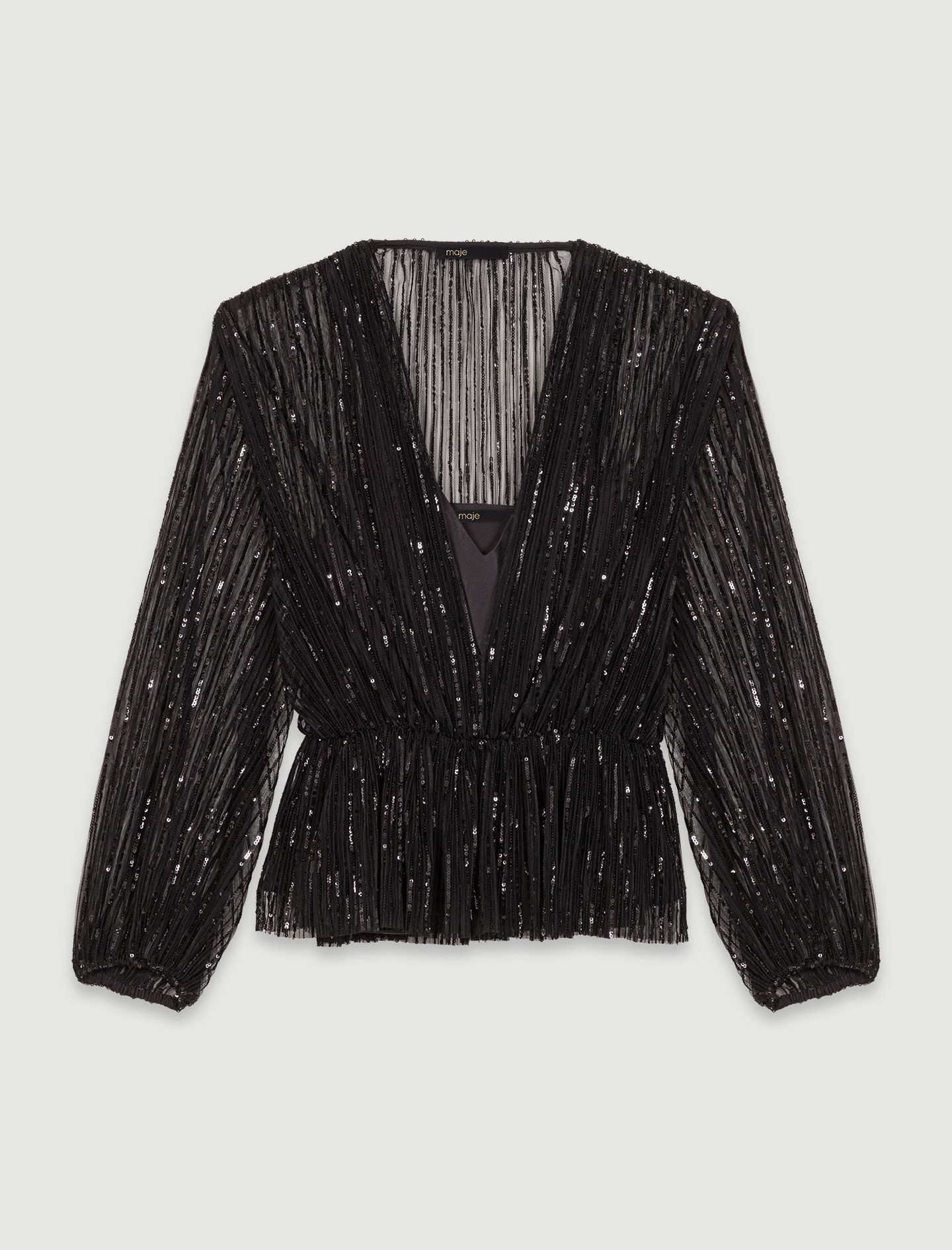 Belted sequin top - 1