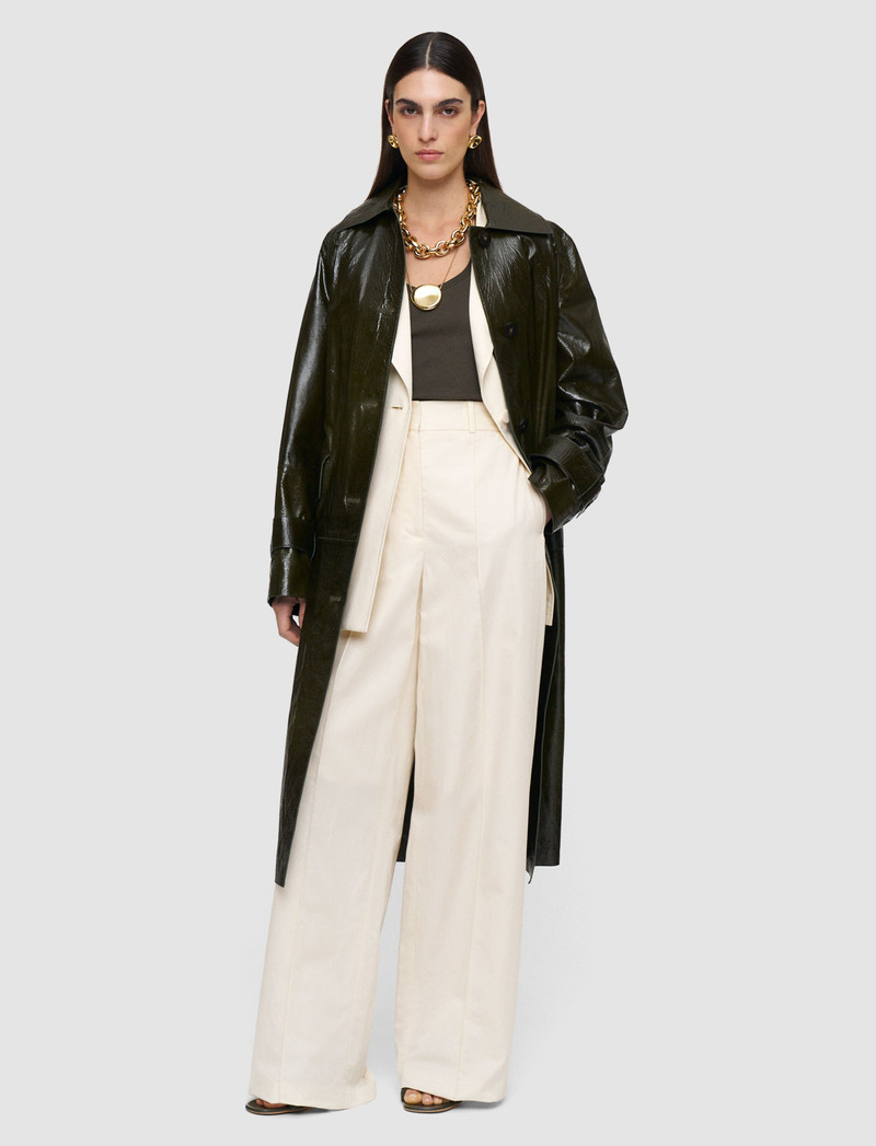 JOSEPH Zahia Textured Patent Leather Coat outlook