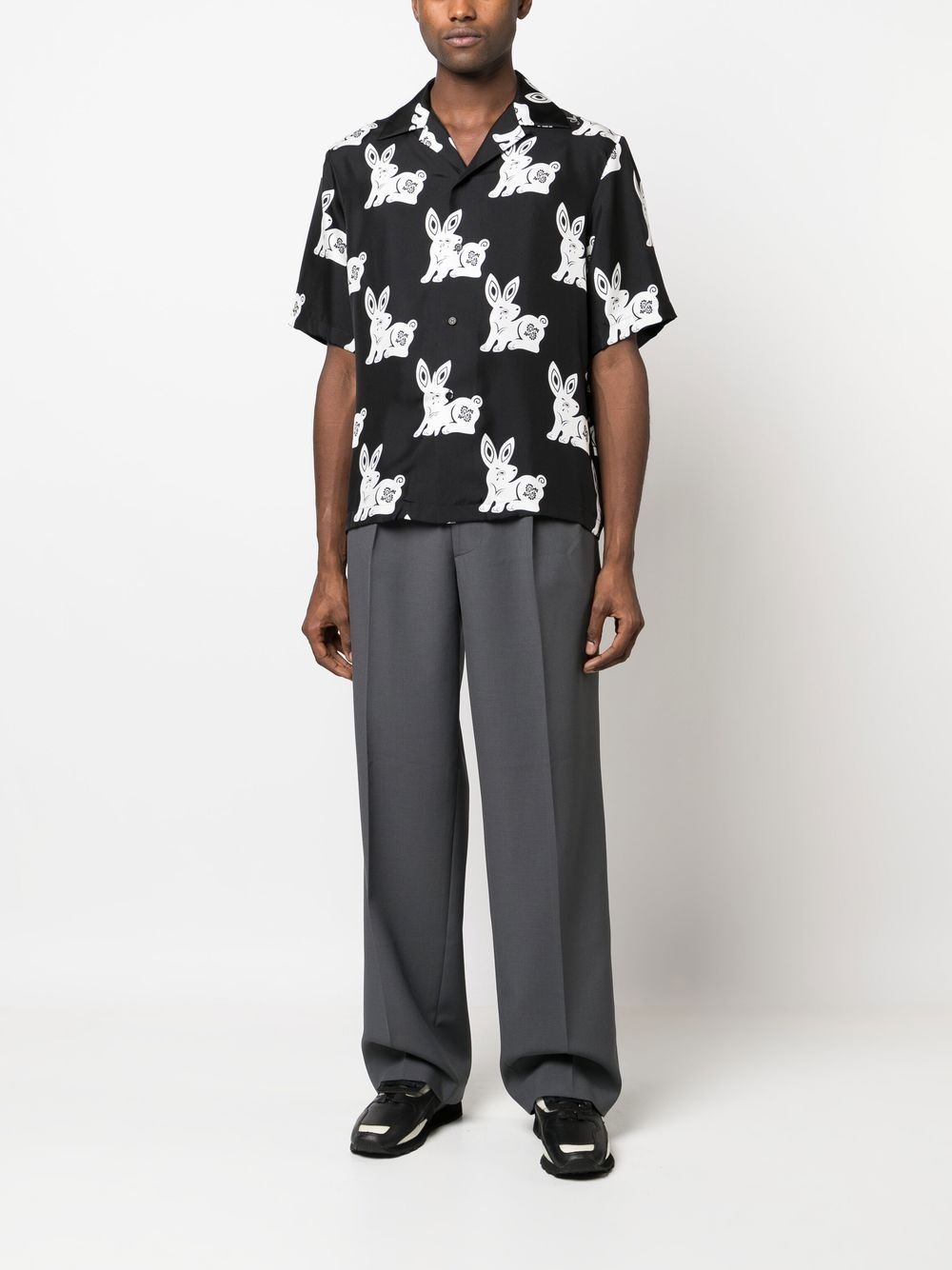 rabbit-motif silk shirt - 2