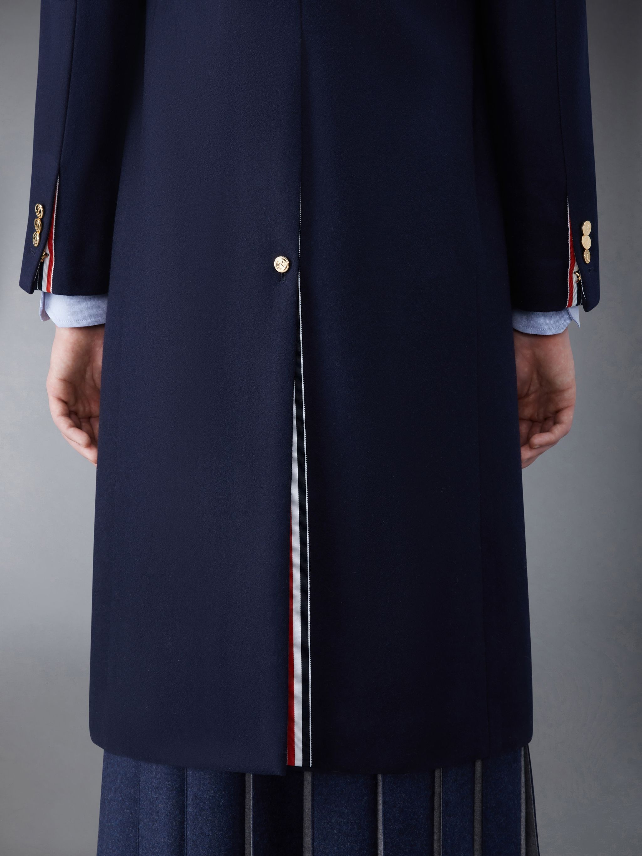 Melton Square Shoulder Bal Collar Overcoat - 6