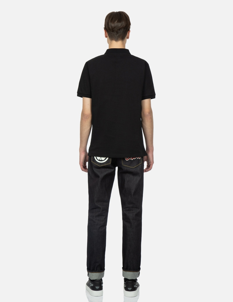 KAMON AND GRAFFITI LOGO PRINT CARROT-FIT DENIM JEANS #2017 5