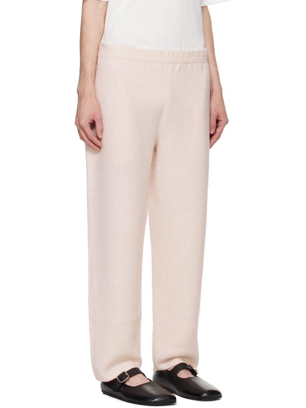 Pink Rustic Knit Sweatpants - 2
