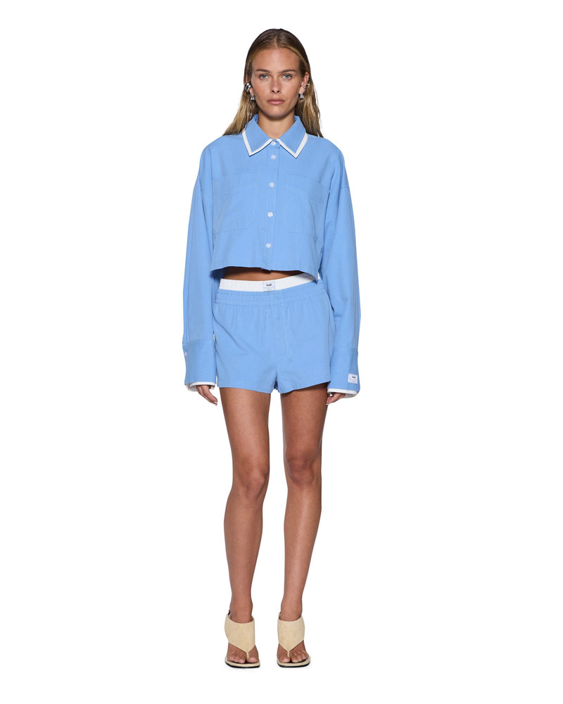 Ksubi BALTER LS SHIRT BRIGHT BLUE/WHITE outlook
