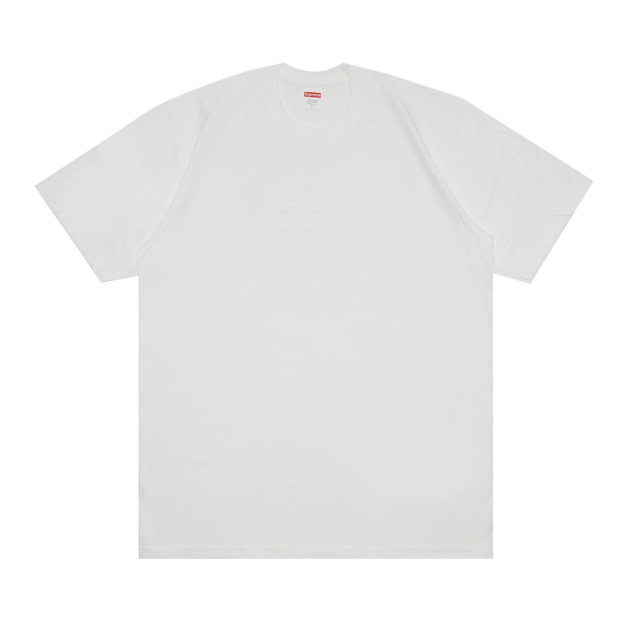Supreme Tonal Box Logo Tee 'White' - 1
