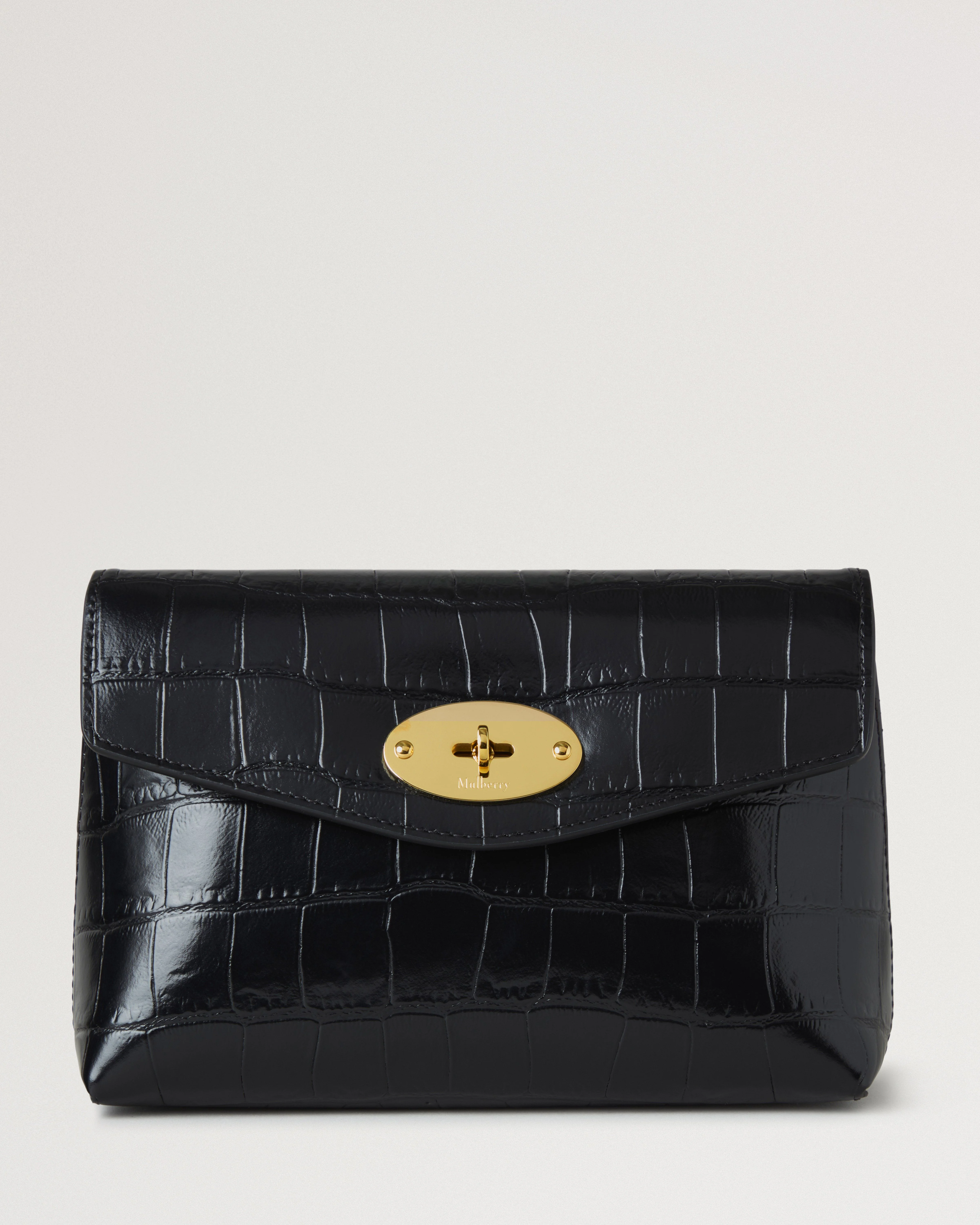 Darley Cosmetic Pouch
Black Shiny Small Croc - 1