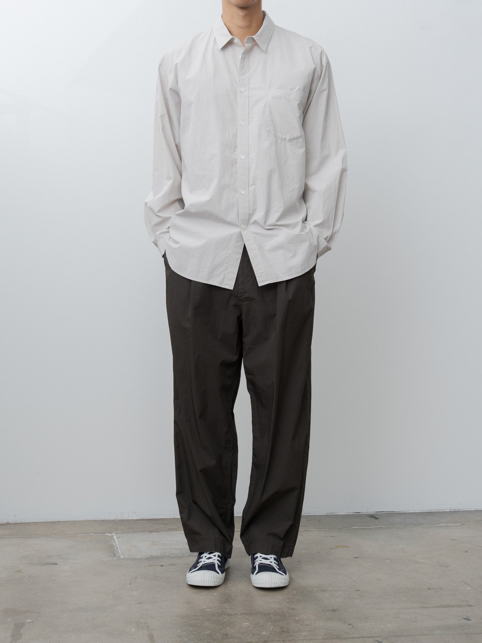 Suvin Broad Washed Shirt - Gray - 4