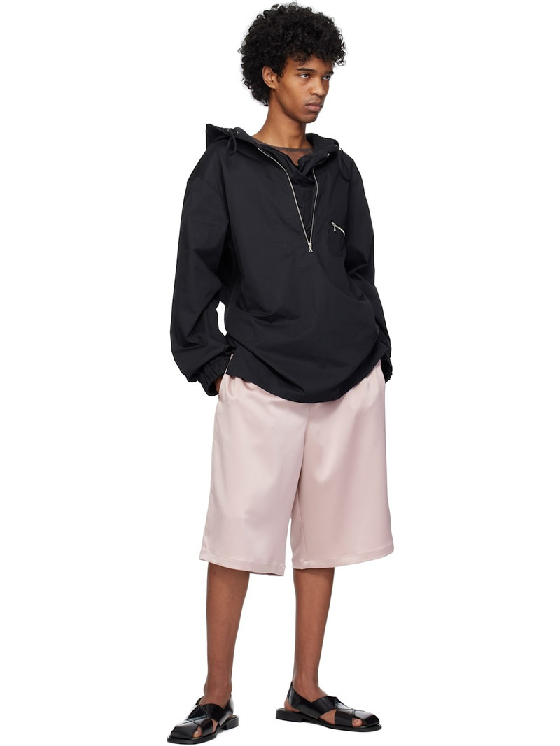 Dries Van Noten Black Cotton Twill Hoodie outlook