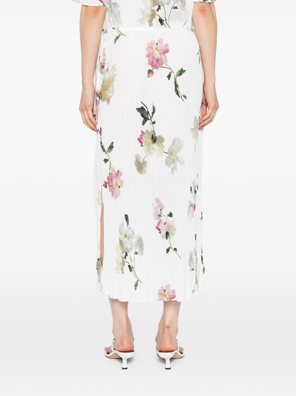 Wilted Peony pleated skirt - 4