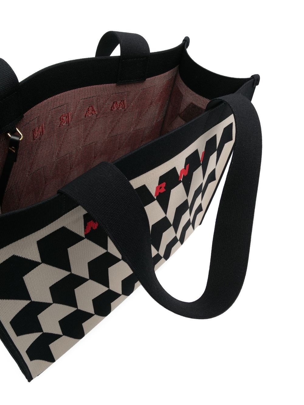 geometric-pattern tote bag - 5