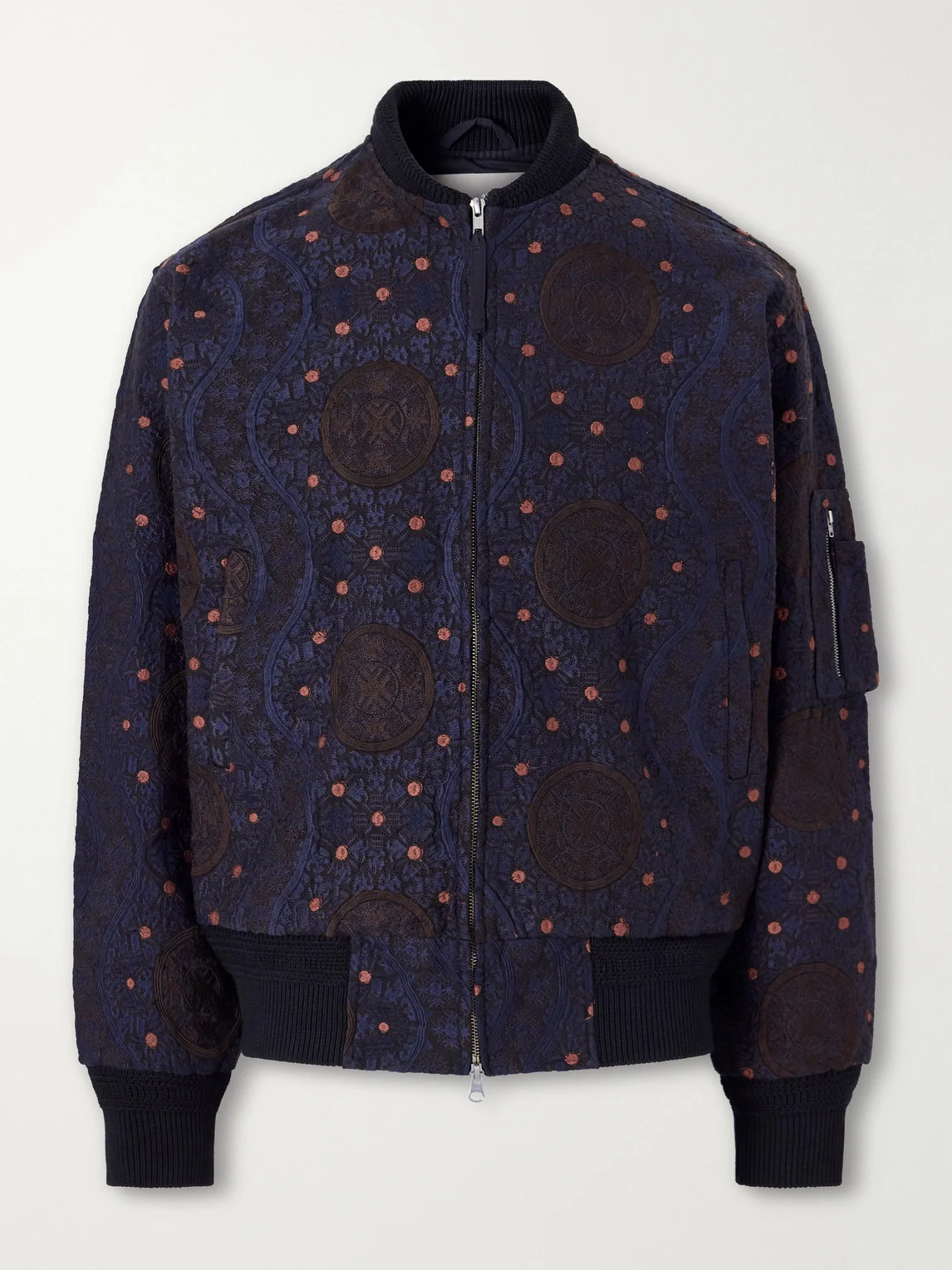Max Embroidered Cotton Bomber Jacket - 1