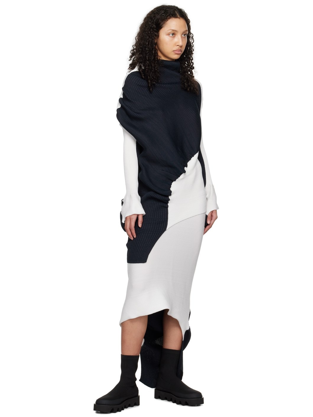 Navy & White Aerate Turtleneck - 4