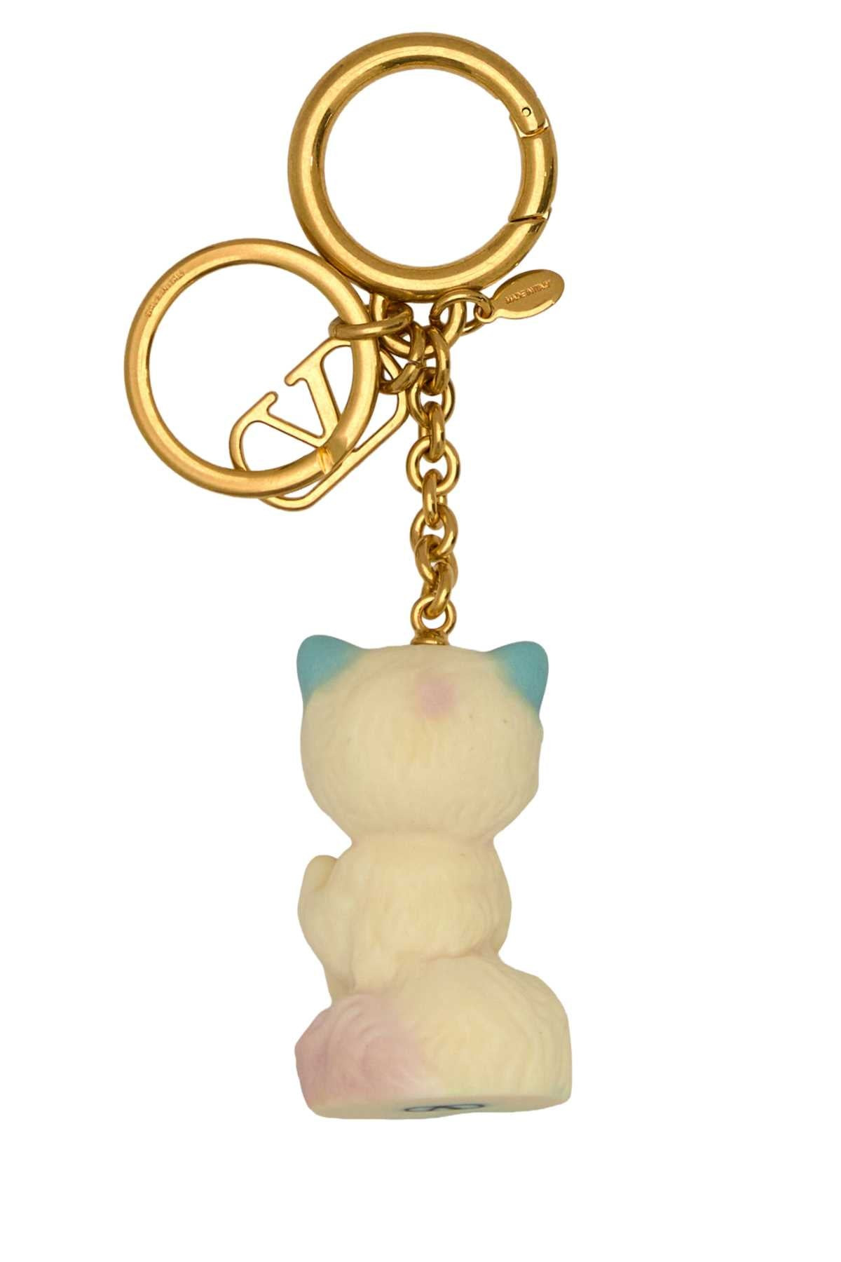 Valentino Garavani Women Multicolor Metal And Nylon Le Chat De La Maison Keyring - 2