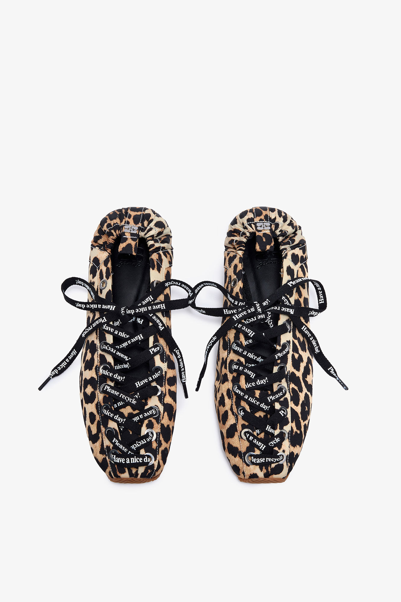 LACE UP SPORTY BALLERINA IN LEOPARD - 3